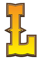 Image showing Western alphabet letter - L