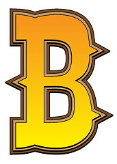 Image showing Western alphabet letter - B