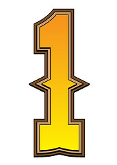 Image showing Western alphabet number  - 1