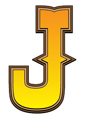 Image showing Western alphabet letter - J