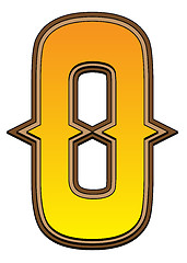 Image showing Western alphabet letter - O