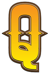 Image showing Western alphabet letter - Q