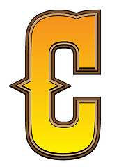 Image showing Western alphabet letter - C