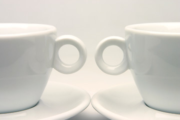 Image showing Tea cups symmetry