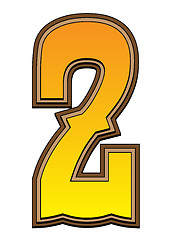 Image showing Western alphabet number  - 2