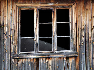 Image showing Blind window of abandoned house