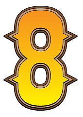 Image showing Western alphabet number  - 8