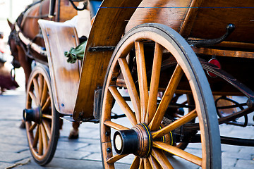 Image showing Old wood carriage