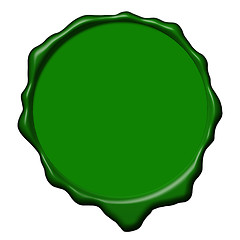 Image showing Green wax empty seal