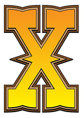 Image showing Western alphabet letter - X