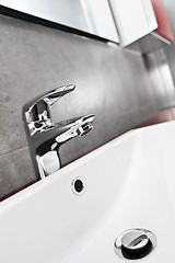 Image showing Sink closeup diagonal