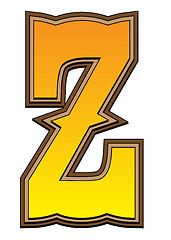 Image showing Western alphabet letter - Z