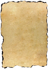 Image showing Burned edges old parchment
