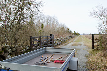 Image showing Tools on a trailer