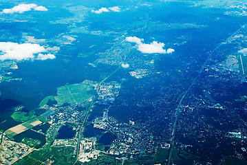 Image showing aerial view of town