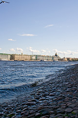 Image showing embankment of the Neva river. View of the city of St. Petersburg. Russia.