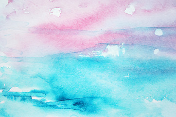 Image showing Abstract watercolor background on paper texture