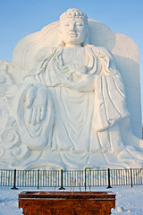 Image showing Festival of snow and ice in winter park in Harbin. China