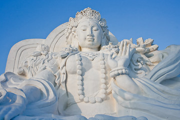 Image showing Festival of snow and ice in winter park in Harbin. China