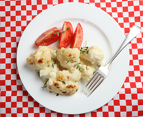 Image showing Cauliflower cheese high angle