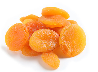 Image showing Dried apricots from above