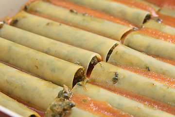 Image showing Stuffed cannelloni tubes