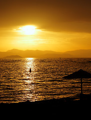 Image showing Sunset over the Peloponnese