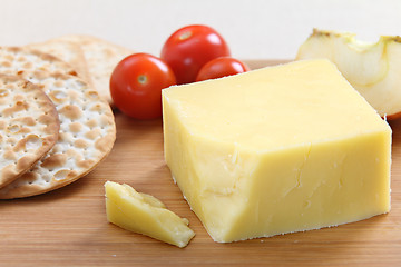 Image showing English Cheddar cheese