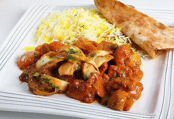 Image showing Chicken jalfrezi plate