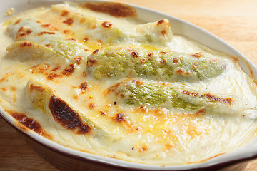 Image showing Courgette bake from the oven