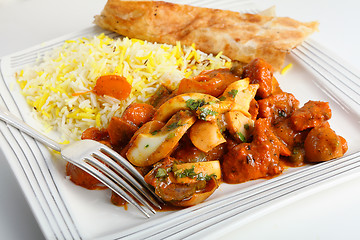 Image showing Jalfrezi fork and plate