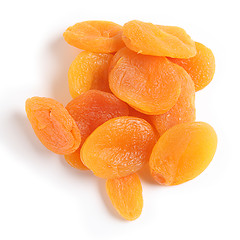 Image showing Dried apricots from above