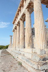 Image showing Doric columns at Temple of Aphaia