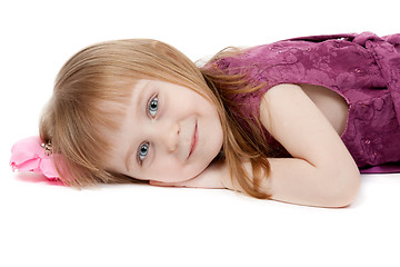 Image showing Portrait of a little girl four years old