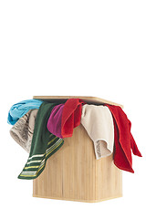 Image showing Laundry Basket and towels