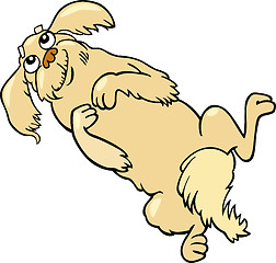 Image showing happy fluffy dog cartoon illustration