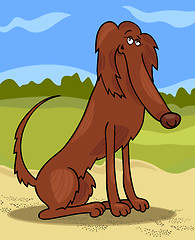 Image showing irish setter dog cartoon illustration