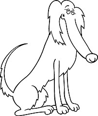 Image showing irish setter dog cartoon for coloring book