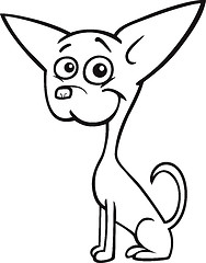 Image showing Chihuahua dog cartoon for coloring book