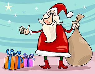 Image showing santa claus christmas cartoon illustration