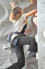 Image showing Competitions in rock climbing