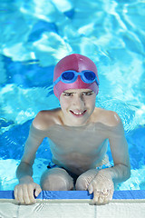 Image showing happy child on swimming pool