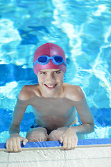 Image showing happy child on swimming pool