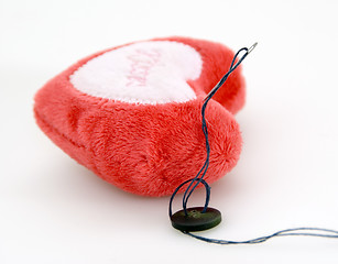 Image showing Plushy heart for needles 