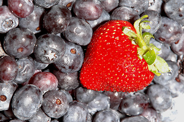 Image showing blueberries strawberries