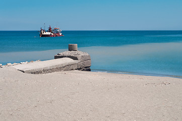 Image showing Pier and ship