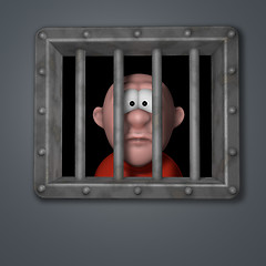 Image showing cartoon guy in prison