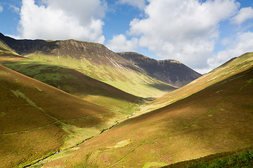 Image showing Newlands Pass in Lake District in England