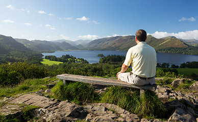 Image showing Derwent Water from Castlehead viewpoint