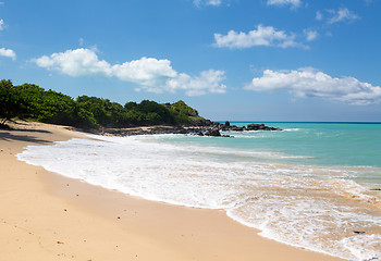 Image showing Happy Bay off coast of St Martin Caribbean